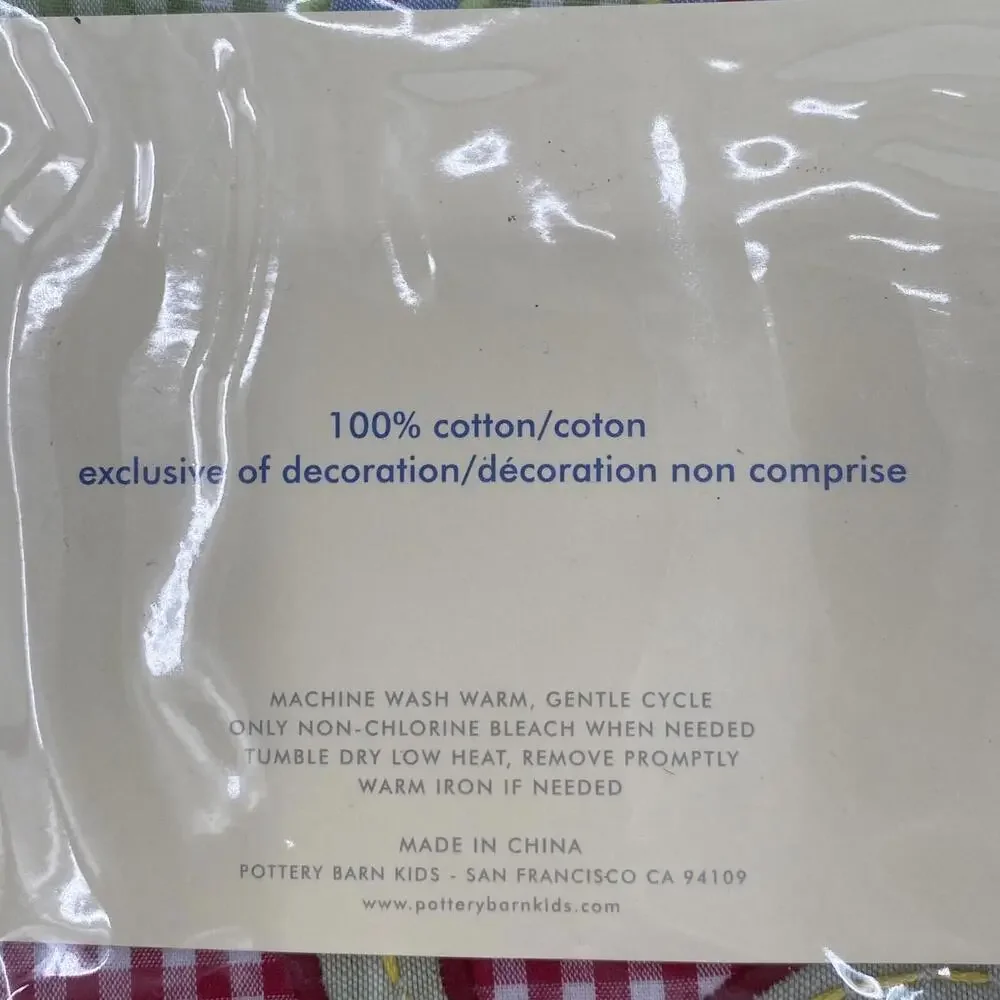 NEW Pottery Barn Kids Gingham Checked A B C D Placemats or Wall Hangings NEW